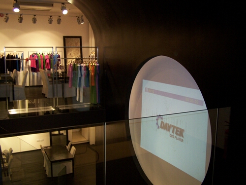 Projector Installation in Designer Clothes Shop