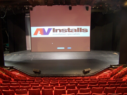 7 Metre Wide Projection Screen Installation in Theatre