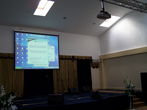 3M Wide Screen and Projector for Gospel Church