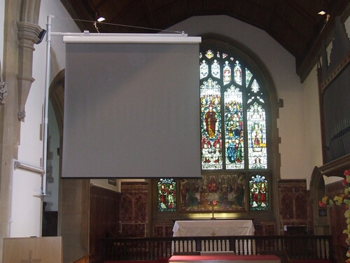3M Wide Fold Away Screen Installation for Church