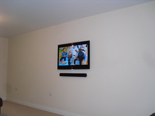 TV Wall Mounted all Cabling Concealed