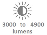 3000 to 4900 Lumens
