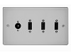 Double Gang Triple HDMI With Optical Wall Plate