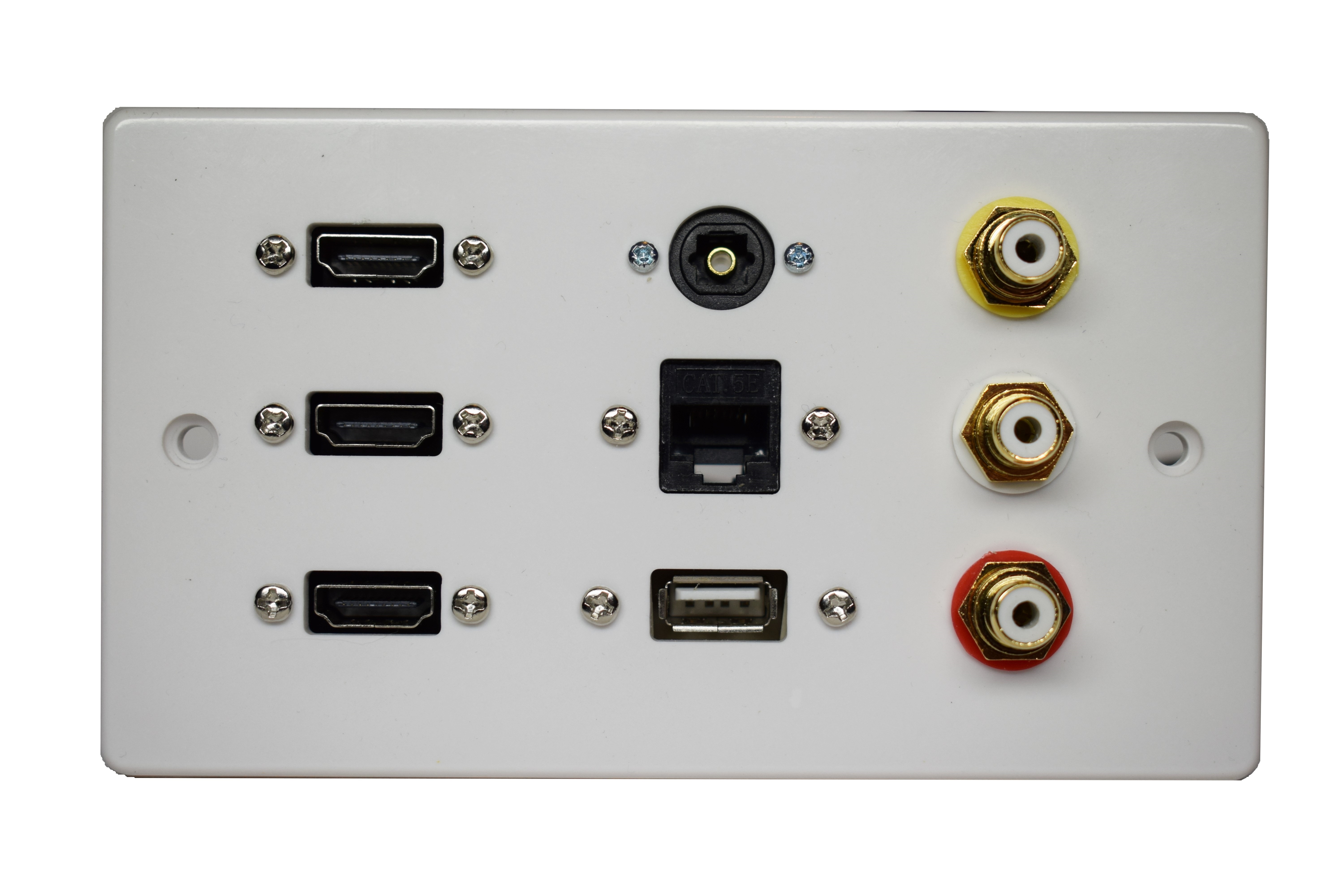 Multimedia Flat Screen TV Wall Plate 01 - Click Image to Close
