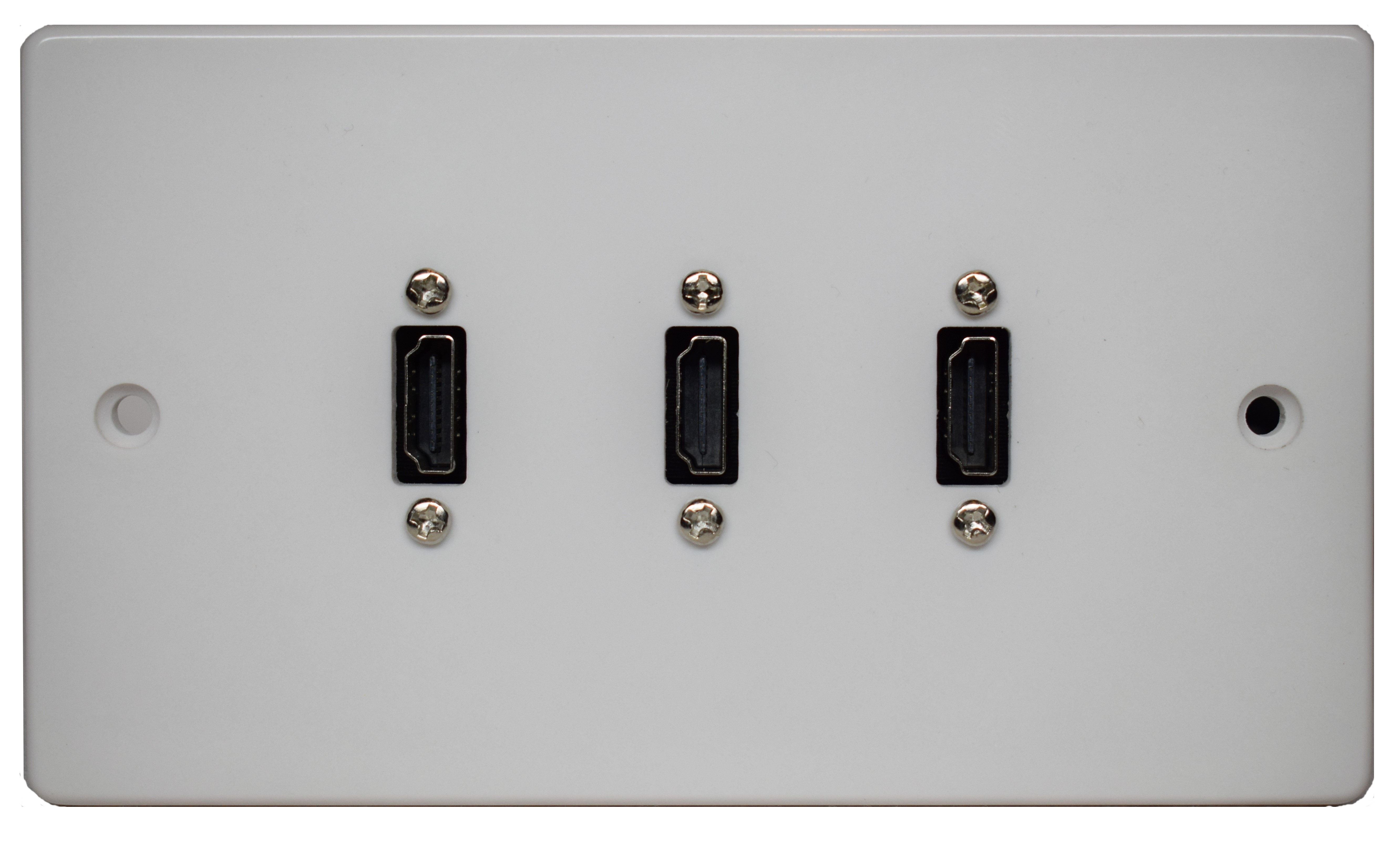 Double Gang Triple HDMI Wall plate - Click Image to Close