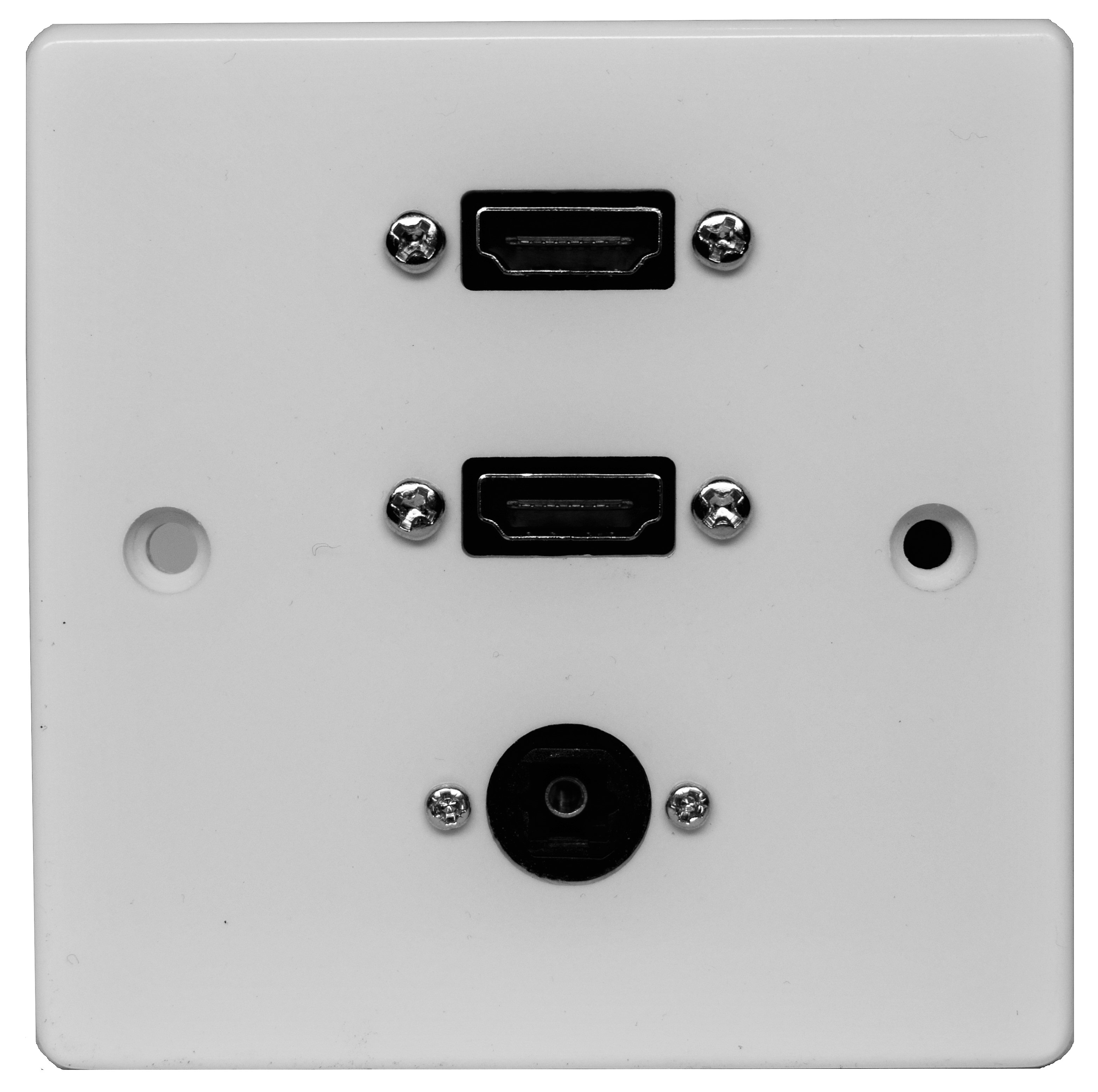 Single Gang Dual HDMI With Optical Wall Plate - Click Image to Close
