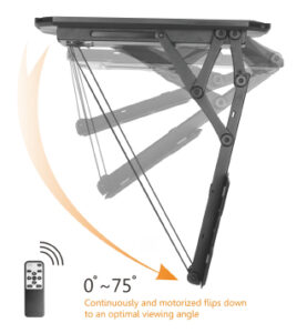 06303_Remote Control Motorized Flip Down Ceiling Mount - 23-55 diagram