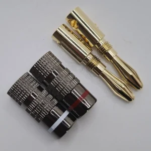 chrome speaker banana plugs