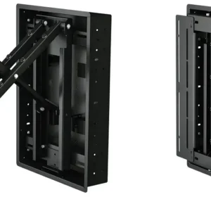 ps TV bracket with future automation wall box providing a no gap tv mont