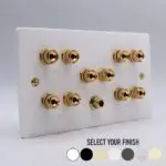 Double Gang Dolby 5.1 / 5.2 Speaker Wall Plate