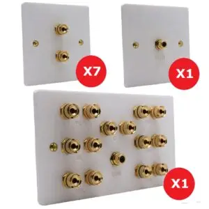 7.1 Wall Speaker Plate Set (SINGLE GANG)