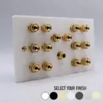 Double Gang Dolby 7.1 / 7.2 Speaker Wall Plate