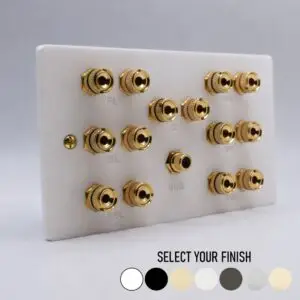 Double Gang Dolby 7.1 / 7.2 Speaker Wall Plate
