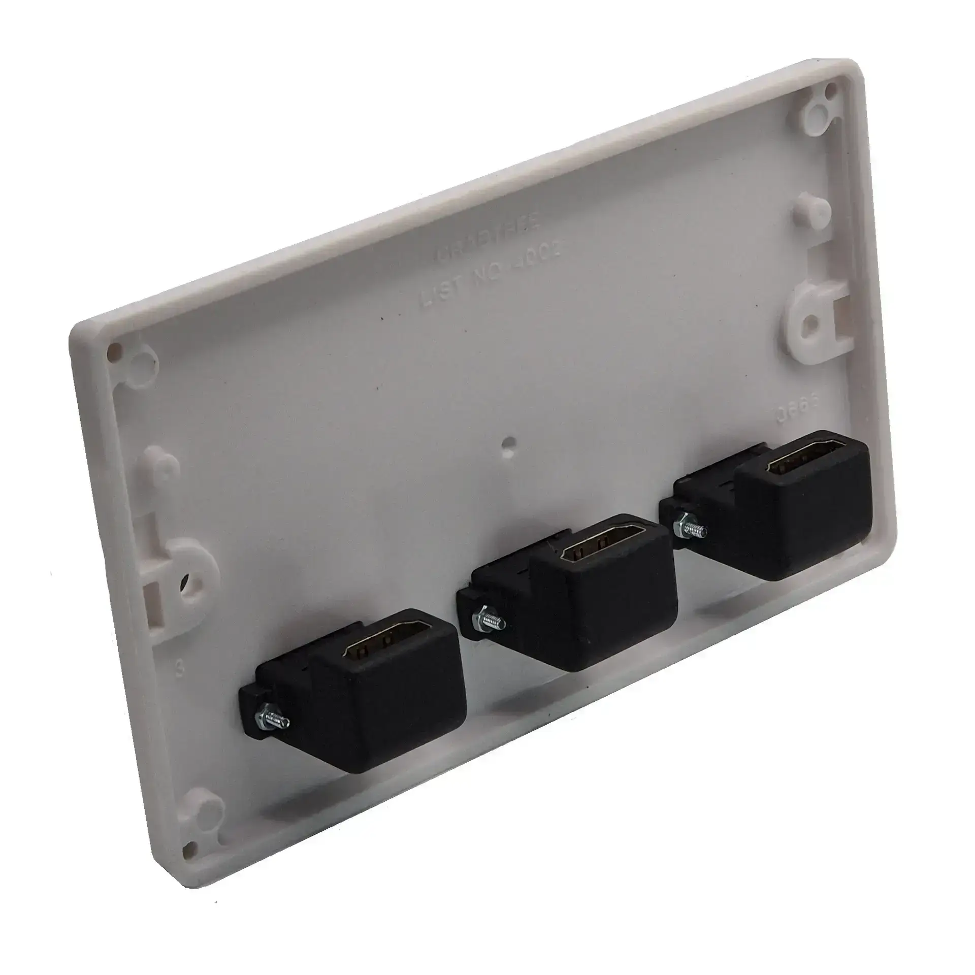 Double Gang Triple HDMI Wall Plate