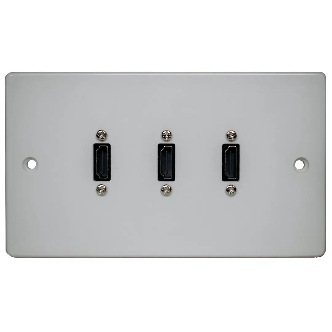 Double Gang Triple HDMI Wall plate