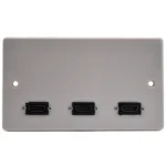Double Gang Triple HDMI Wall Plate