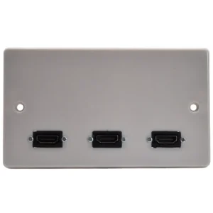 Double Gang Triple HDMI Wall Plate
