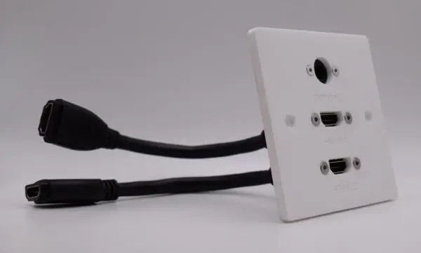 Single Gang Dual HDMI With Optical Wall Plate Single Gang Dual HDMI With Optical Wall Plate