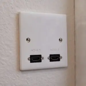 wall mounted dual HDMI wall connection plate