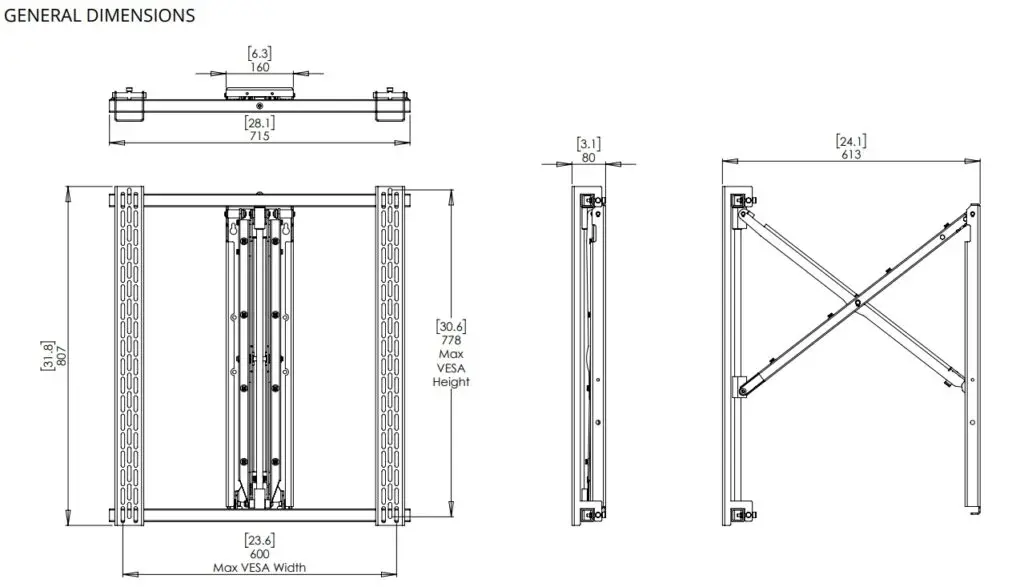 ip-ps65 outdoor tv wall bracket 