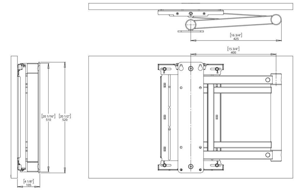 future automation DA2 tv bracket technical image 
