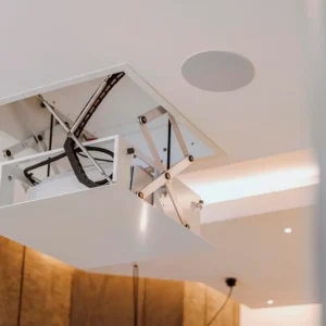 projector lowered into room using a future automation pd2;5 projector lift mechanism