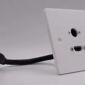 hdmi and optical sockets on a single gang wall plate