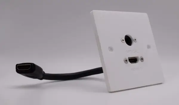 Single Gang Single HDMI With Optical Wall Plate Single Gang Single HDMI With Optical Wall Plate