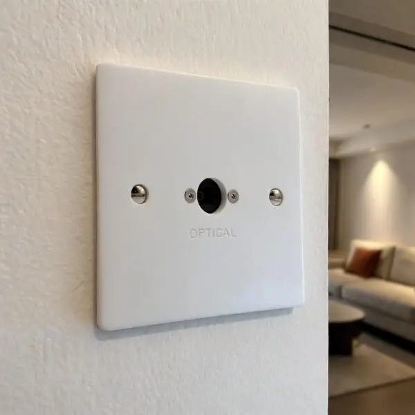 Single Gang Optical Audio Wall Plate
