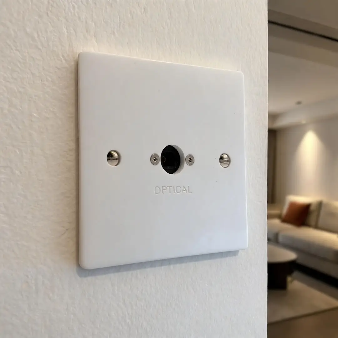 Single Gang Optical Audio Wall Plate Single Gang Optical Audio Wall Plate