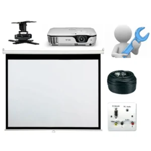 Projector and Manual Screen With Installation