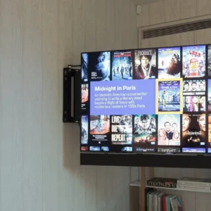 future automation pse90 installed on the wall in home TV rotated 90 degrees