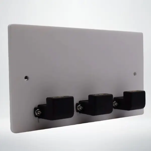 Double Gang R/A Triple HDMI Wall Plate Double Gang R/A Triple HDMI Wall Plate