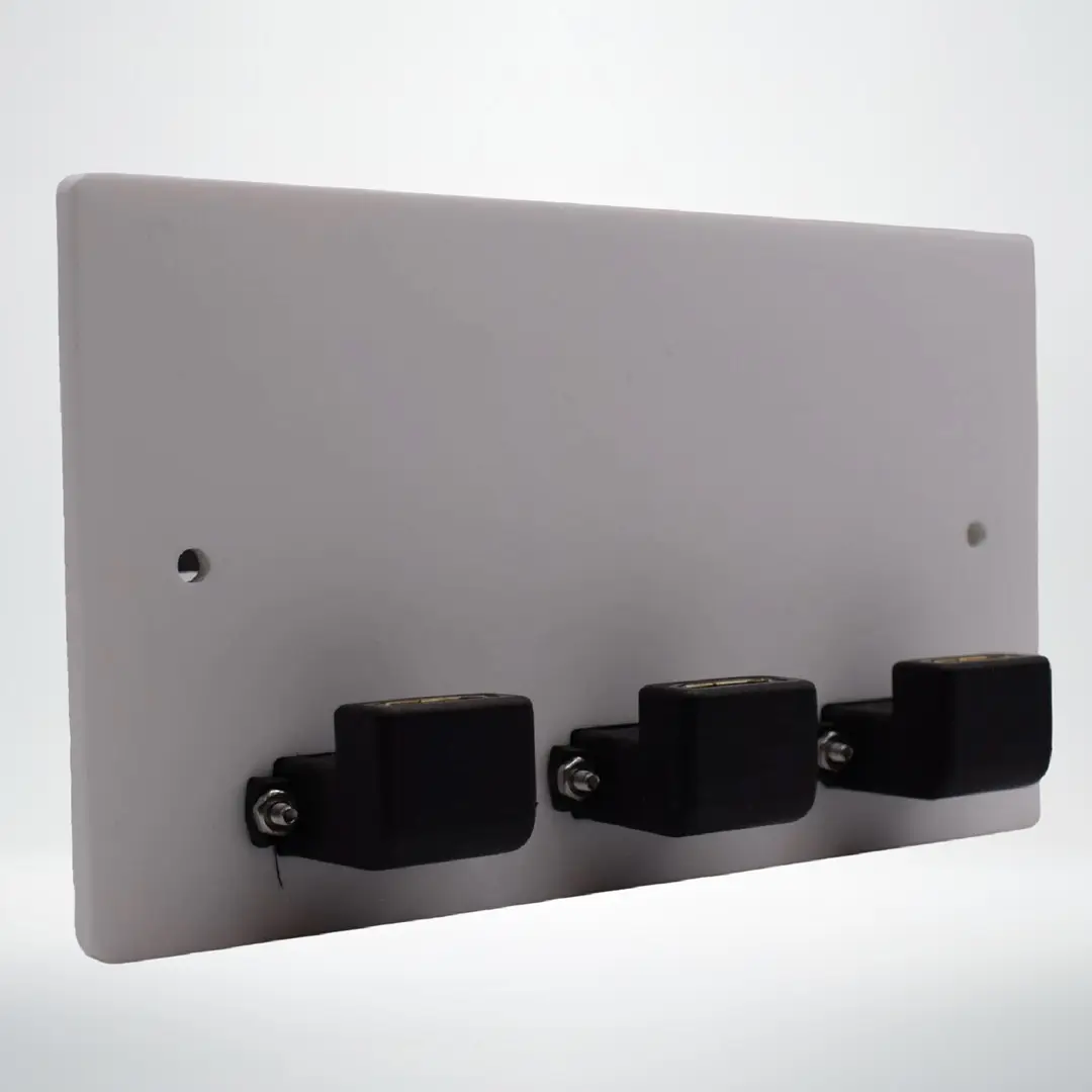 Double Gang Triple HDMI Wall Plate Double Gang Triple HDMI Wall Plate