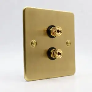 brushed brass speaker wall plate
