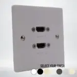 Single Gang Twin HDMI Wall Plate
