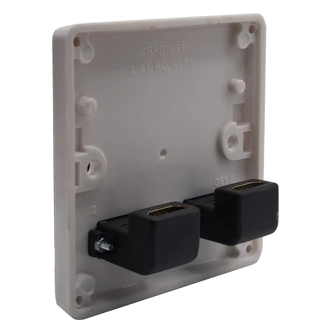Single Gang Dual HDMI Wall Plate