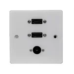 Single Gang Dual HDMI With Optical Wall Plate