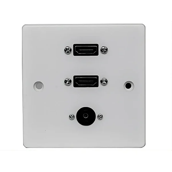 Single Gang Dual HDMI With Optical Wall Plate