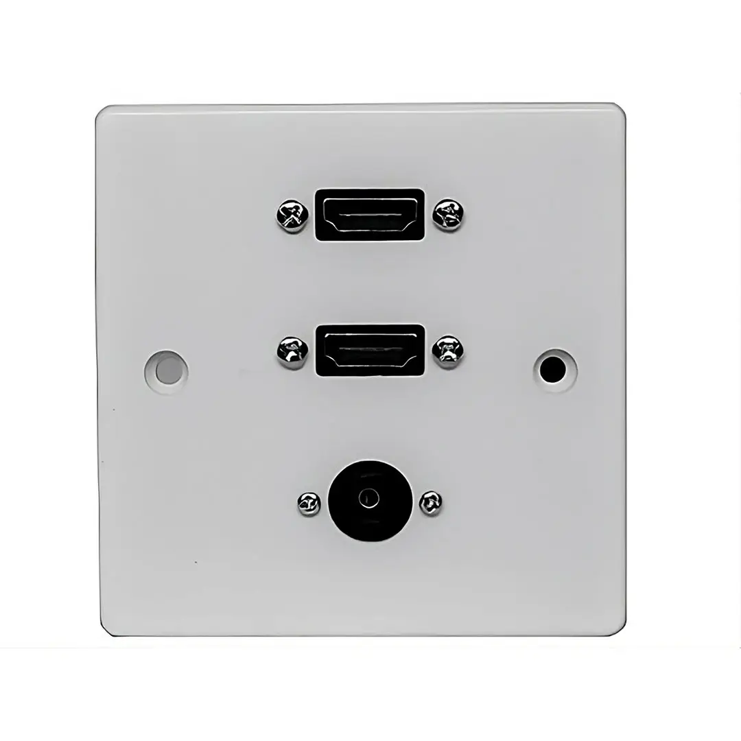Single Gang Dual HDMI With Optical Wall Plate