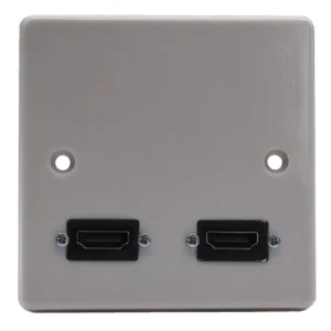 Single Gang Dual HDMI Wall Plate