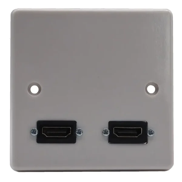 Single Gang Dual HDMI Wall Plate
