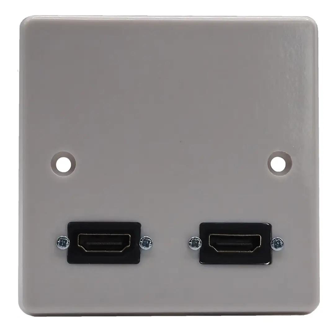 Single Gang Dual HDMI Wall Plate