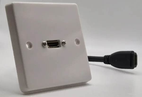 Single Gang HDMI Wall Plate