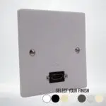 Single Gang Single R/A HDMI Wall Plate