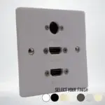 Single Gang Dual HDMI With Optical Wall Plate