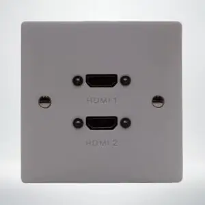 single gang twin hdmi connection plate V2.1 4K