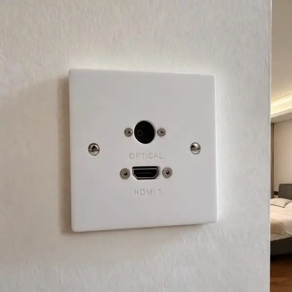 Single Gang Single HDMI With Optical Wall Plate Single Gang Single HDMI With Optical Wall Plate
