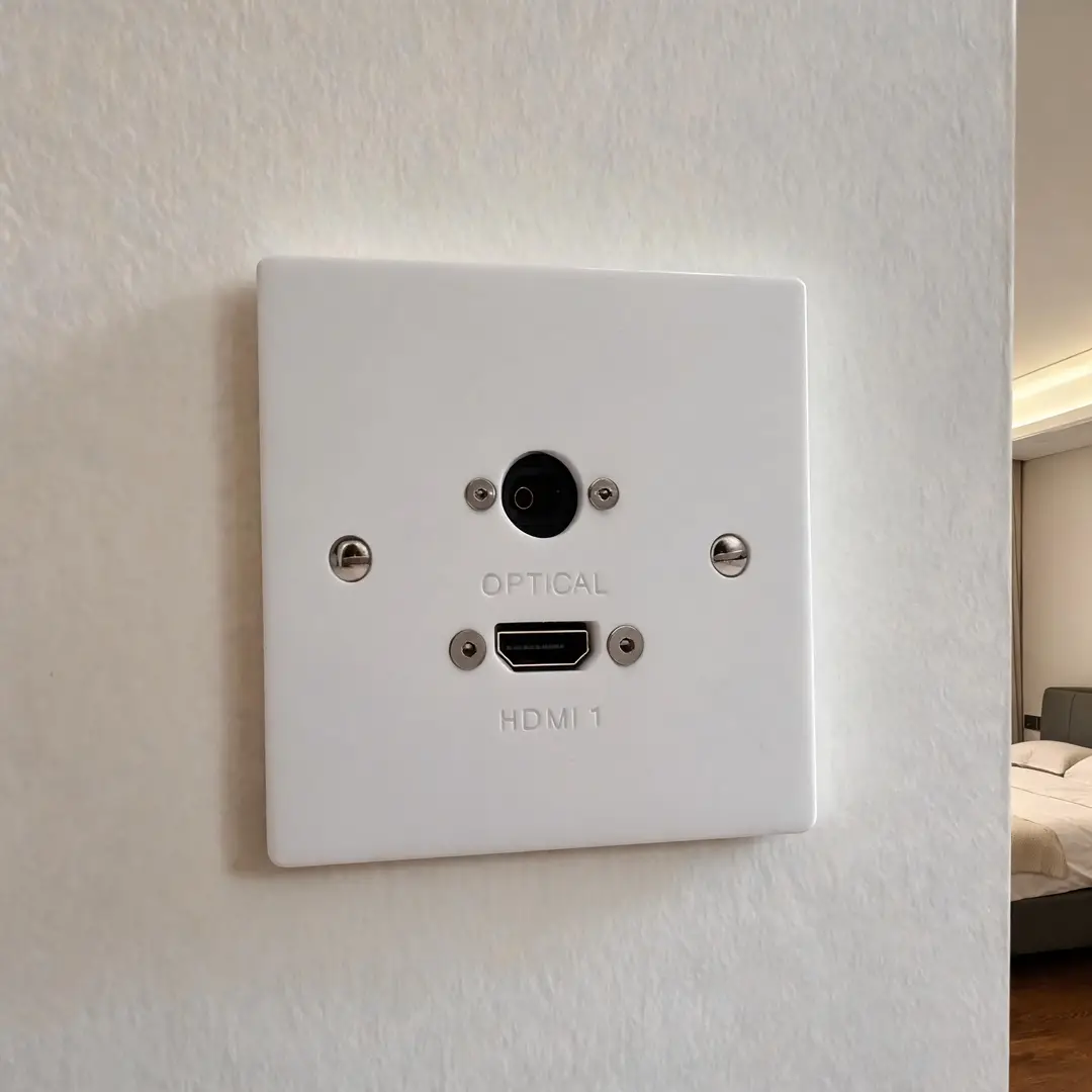Single Gang Single HDMI With Optical Wall Plate Single Gang Single HDMI With Optical Wall Plate