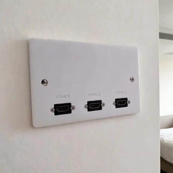 Double Gang R/A Triple HDMI Wall Plate Double Gang R/A Triple HDMI Wall Plate